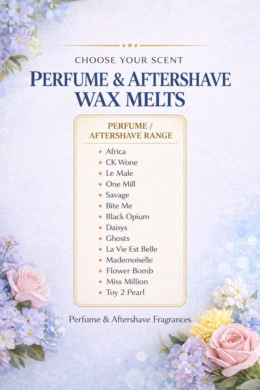 Perfume Aftershave Wax Melts, Inspired Scents, Strong Scented Snap Bars (UK) - Image 2