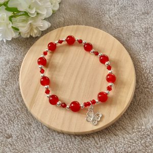 Red Butterfly Charm Bracelet