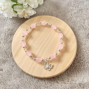 Pink Butterfly Charm Bracelet