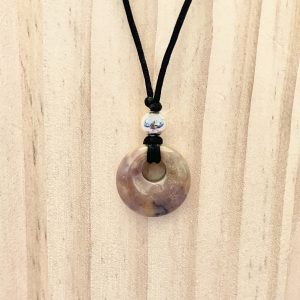 Brown Tones Aquatic Agate Pendant Necklace