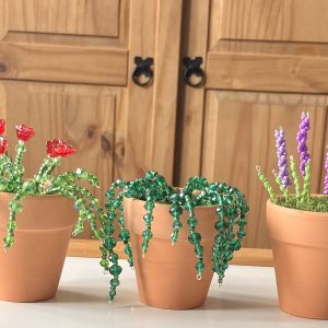 Bespoke Beaded 'Forever' Plant in Terracotta Pot