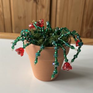 Red Bell Flower Beaded Plant
