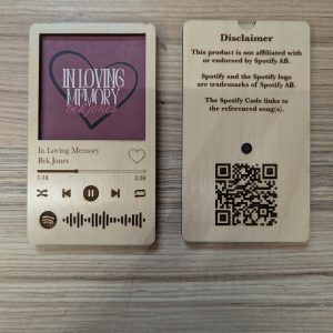 Custom Spotify Code Music Plaque – Personalised Wooden or Acrylic Song Display
