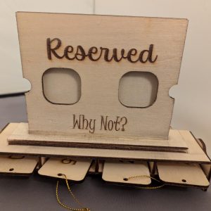 Wooden Personalised Reserved Table Sign with Times, Restaurant Reserved Table Signs, Cafe Reserved Table Signs