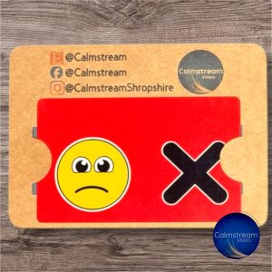 Double‑Sided Visual Communication Card – Yes/No or Happy/Sad Indicator (Sublimated Aluminium)