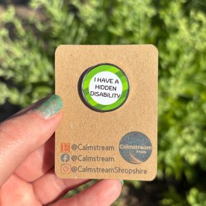 Hidden Disabilities Pin Badge – Green Awareness – Stainless Steel – 25 mm