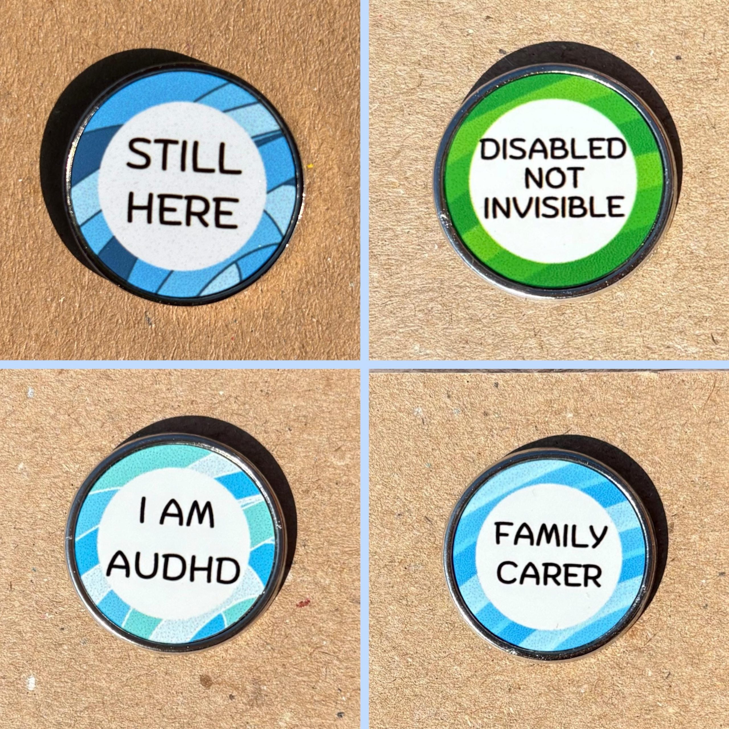 Awareness Badges Bundle – Mix & Match Designs (Stainless Steel) - Image 2