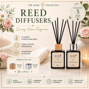 Luxury Reed Diffuser 100ml, Handmade UK, Long Lasting Home Fragrance