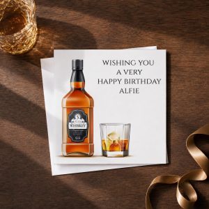 Personalised Whisky Birthday Card for Him, Dad, Husband or Grandad
