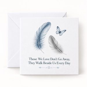 Those We Love Sympathy Card | Feather Memorial | Bereavement & Condolence Card
