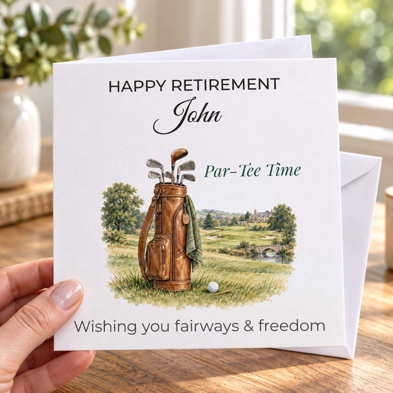 Personalised Golf Retirement Card for Him | Par-Tee Time | Funny, Any Name - Image 5