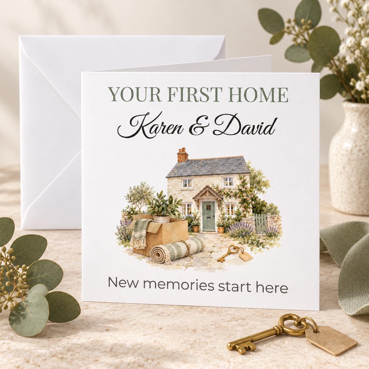 Personalised First Home Card for a Couple | Our First Home | Any Names