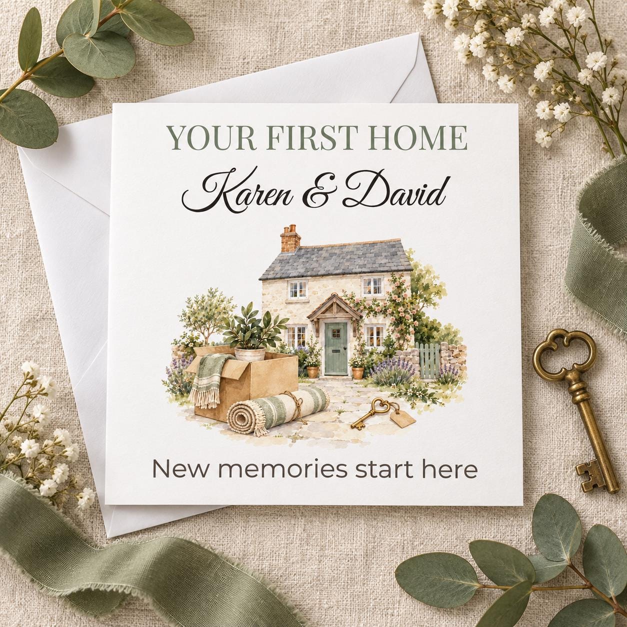 Personalised First Home Card for a Couple | Our First Home | Any Names - Image 3
