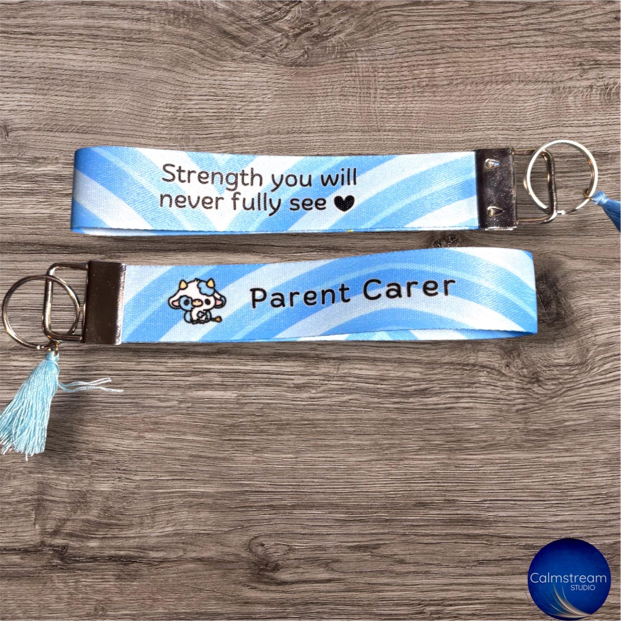 Parent / Family Carer Wristlet Keyring – Cow Design Collaboration – “Strength You Will Never Fully See" - Image 3