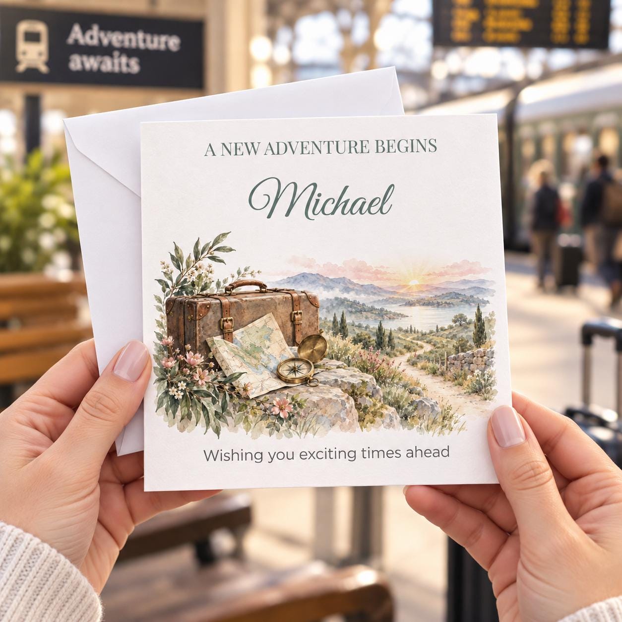 Personalised New Adventure Leaving Card | Good Luck for New Job or Travels | Any Name - Image 5