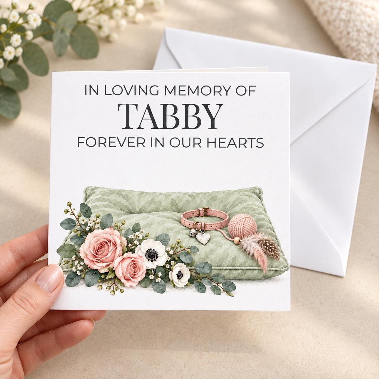 Personalised Cat Memorial Card | Forever in Our Hearts | Cat's Name - Image 4