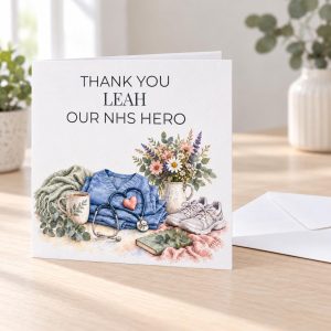 Personalised NHS Thank You Card | Our NHS Hero | Nurse, Doctor or Carer, Any Name