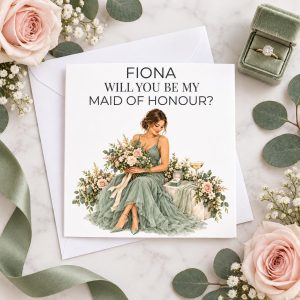 Personalised Maid of Honour Proposal Card | Will You Be My Maid of Honour? | Floral, Any Name