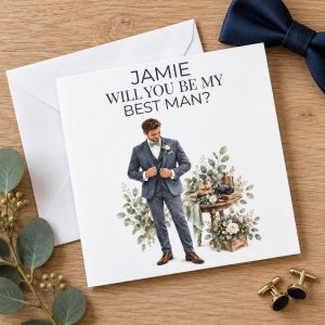 Personalised Best Man Proposal Card | Will You Be My Best Man? | Any Name