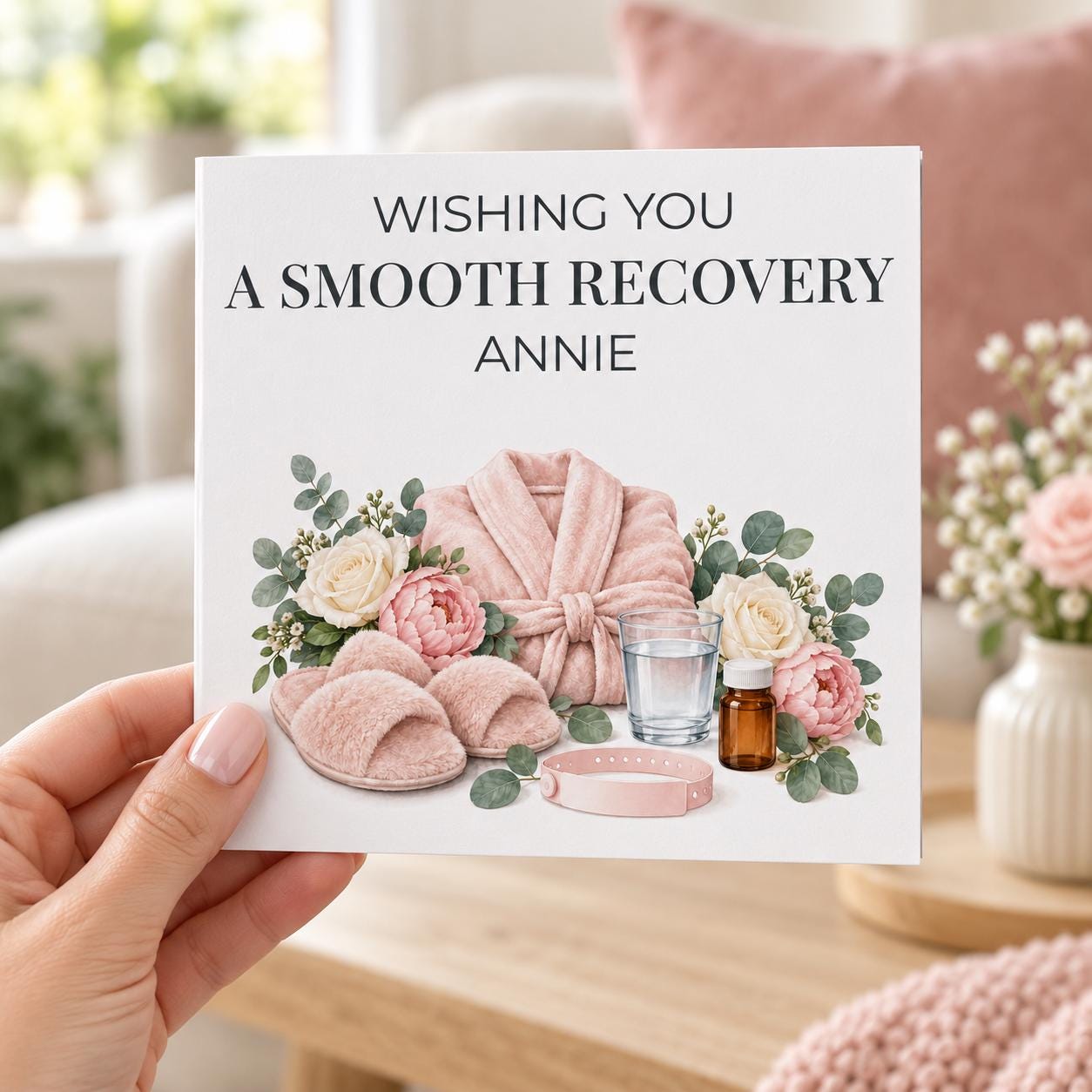 Personalised Post Operation Card for Her | Wishing You a Smooth Recovery | Any Name - Image 3