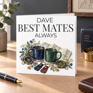 Personalised Best Mate Card for Him | Best Mates Always | Birthday or Just Because
