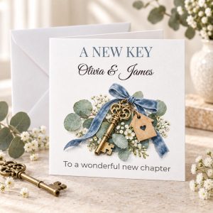 Personalised New Home Card for a Couple | New House Key | Any Names