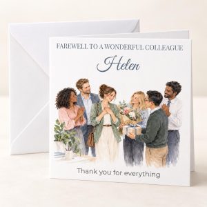 Personalised Female Colleague Leaving Card | Farewell & Thank You From the Team | Any Name