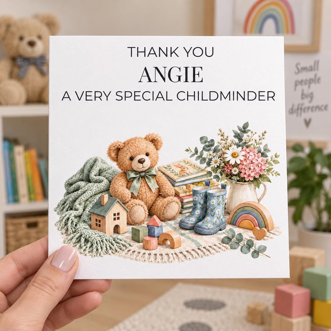Personalised Childminder Thank You Card | Very Special Childminder | Any Name - Image 3