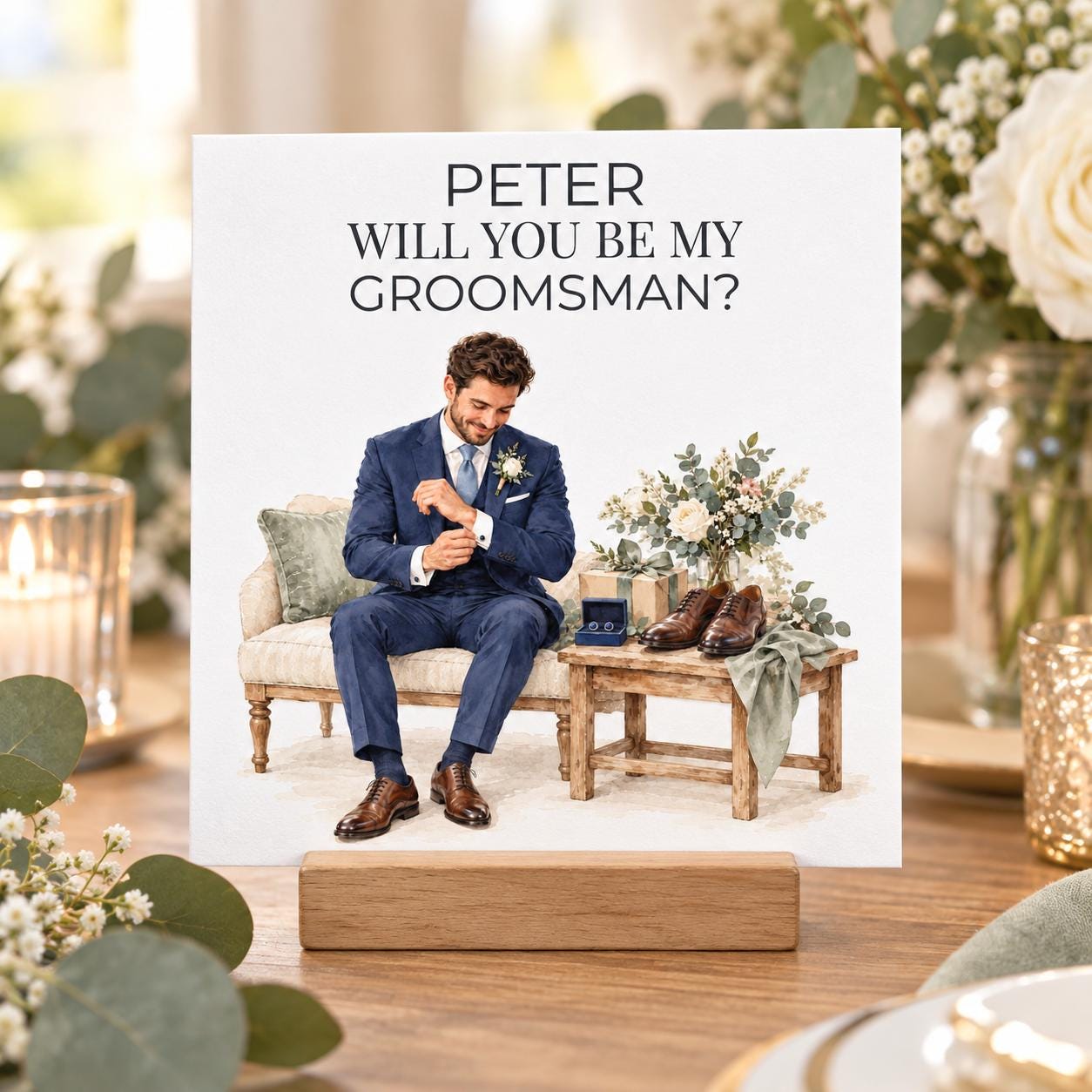 Personalised Groomsman Proposal Card | Will You Be My Groomsman? | Any Name - Image 2