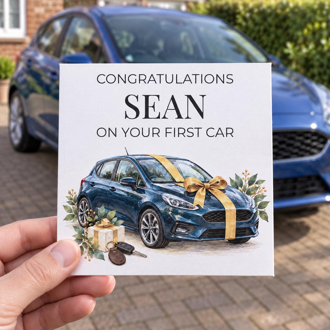 Personalised First Car Card for Him | New Car Congratulations | Any Name - Image 4