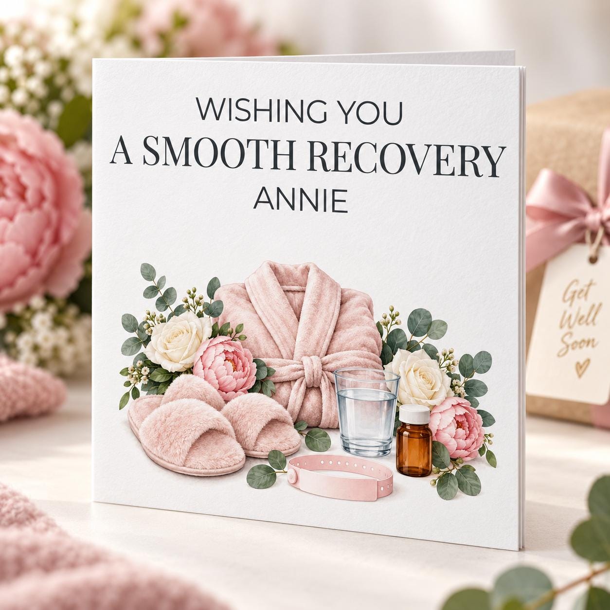 Personalised Post Operation Card for Her | Wishing You a Smooth Recovery | Any Name - Image 4