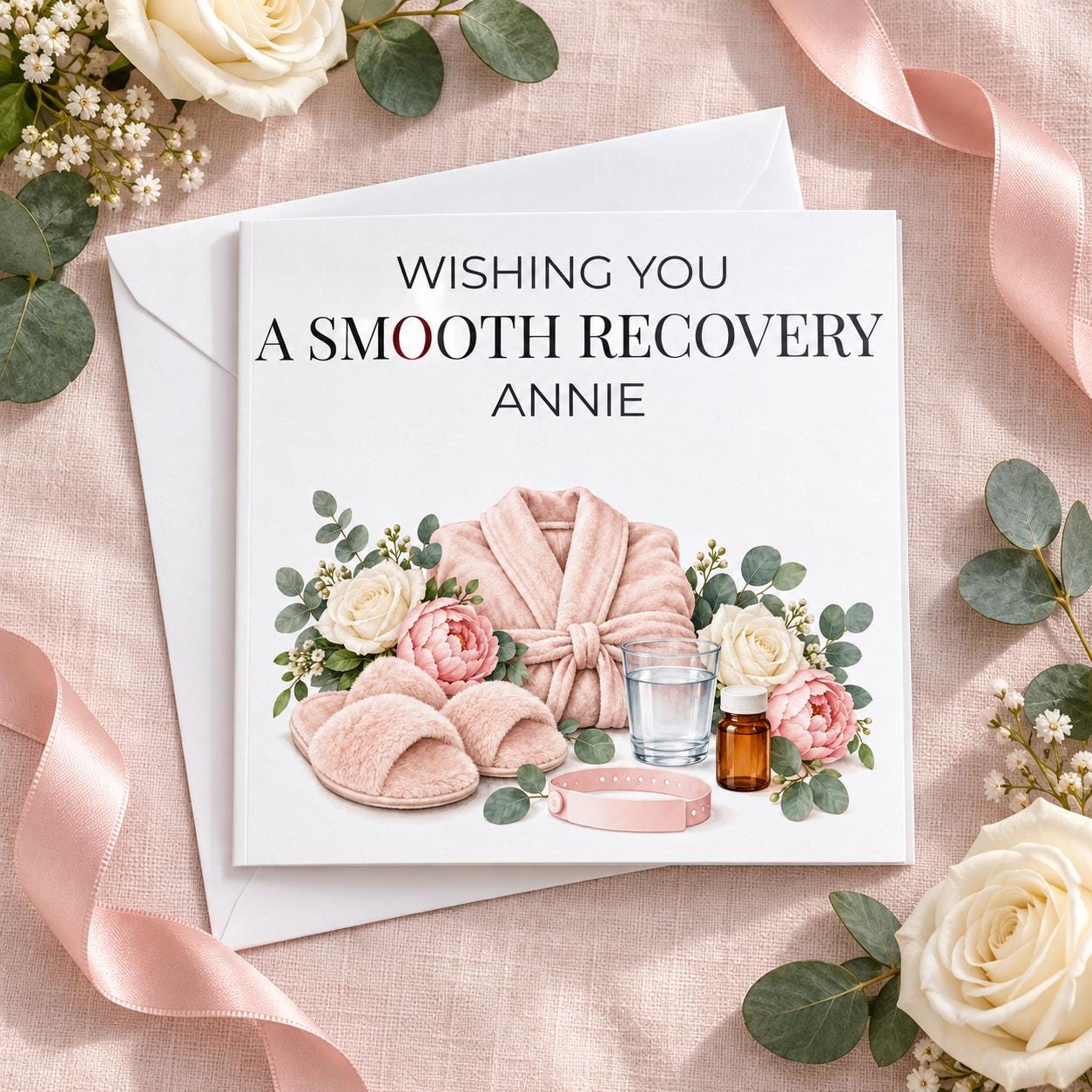 Personalised Post Operation Card for Her | Wishing You a Smooth Recovery | Any Name - Image 2
