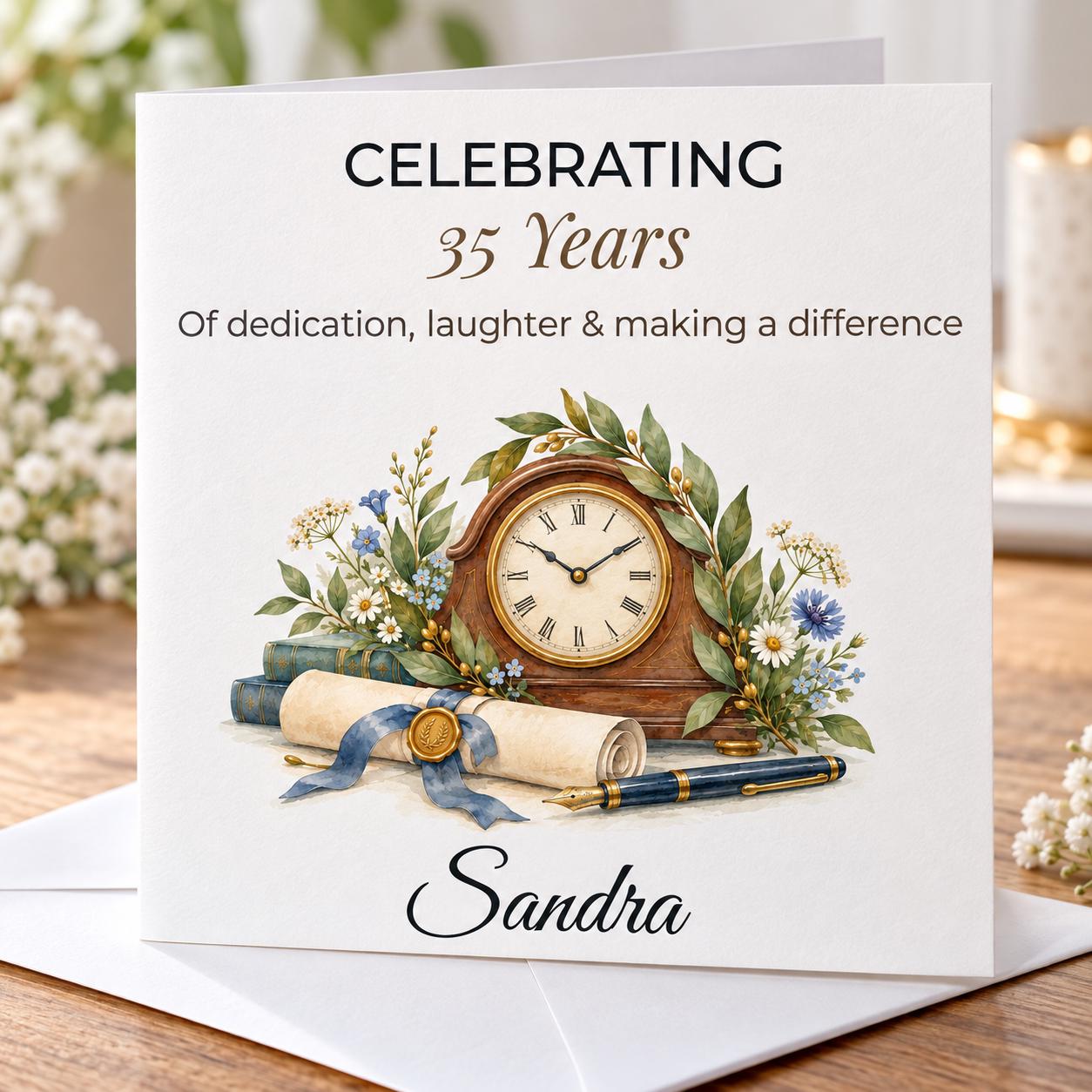 Personalised Years of Service Card | Work Anniversary & Long Service | Name & Years - Image 5