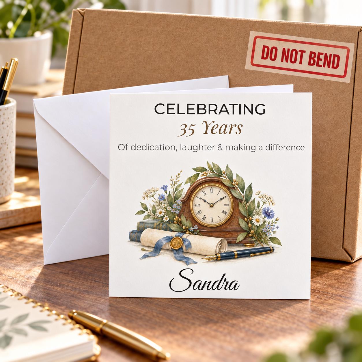 Personalised Years of Service Card | Work Anniversary & Long Service | Name & Years - Image 8