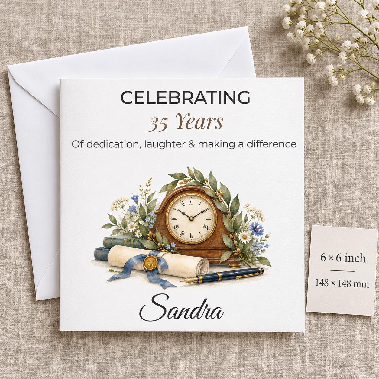 Personalised Years of Service Card | Work Anniversary & Long Service | Name & Years - Image 4